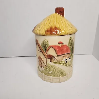 Marks And Rosenfeld 1970s Barn Farm Cookie Jar VTG Made In Japan Country Kitchen • $17.23