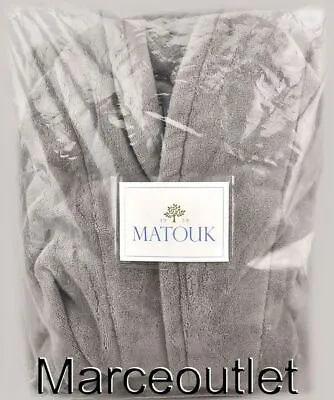 Matouk Milagro 100% Cotton MEDIUM / LARGE Bath Robe Platinum • $12.50