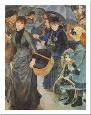 Umbrellas (Les Parapluies) By Pierre-Auguste Renoir 12x9.5 Museum Art Print • $12.99