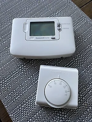 HONEYWELL ST9100S SINGLE CHANNEL 1 DAY TIMER And ANALOGUE THERMOSTAT • £45