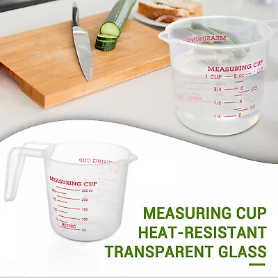 High Transparent Measuring Cup Plastic Kitchens Measuring Cup With Handle • $1.99