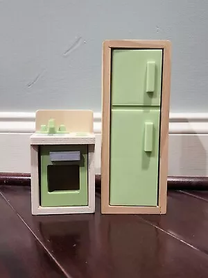 KIDKRAFT  STOVE OVEN REFRIGERATOR Dollhouse Barbie Wooden FURNITURE • $18