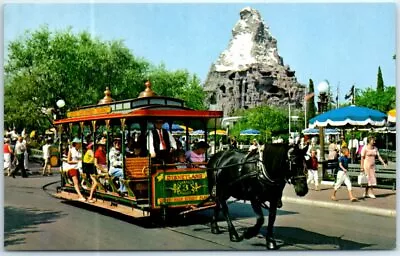 Postcard - Horse-Drawn Streetcar - Disneyland Anaheim California • $3.46