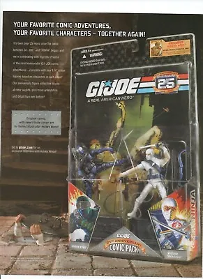 G.I. Joe 25th Annv. Comic Pack Action Figures - Vintage 2008 Toys Print Ad • $13.49