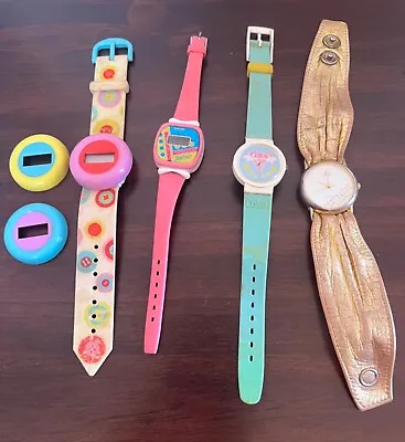 Lot If 4 Vintage 80's And 90's Watches Coke Barbie Avon Lize • $34.95