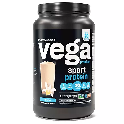 Vega Sport Premium Plant Protein Powder Vanilla 30g Protein 1.8lb 29.2oz Health • $73.49