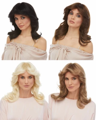 $27.95 • Buy 70s Flick Disco Charlies Angel Blowout Farrah Fawcett Costume Wig Feathered Flip