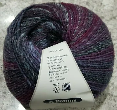 Patons Sierra 8 Ply #842 Purple Mountain 150g Acrylic & Wool 375 Metres • $10.90