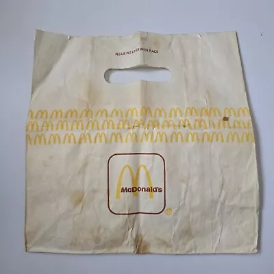 Mcdonalds 1989 Paper Bag Vintage 11in X 11in Used  • $22