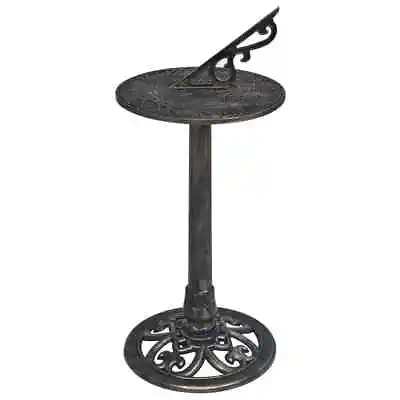 £30.89 • Buy Garden Sundial Plinth Stand For Outdoor Patio Ornament Plastic Bronze 35.5x82cm