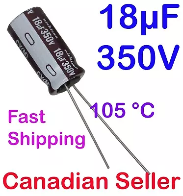 1/5/10 Pcs 18uF 350V 10x20mm 105C Nichicon CY High Ripple Current • $8.25