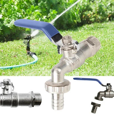 £5.99 • Buy 1/2  BSP Lever Garden Outside Water Tap Ball Type Valve Red Handle Hose Plug UK