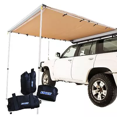 Kings 2x2.5m Car Side Awning Shade Beach + Sand Bags Outdoor Tent Shelter 4WD • $121.95
