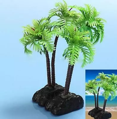 $1.04 • Buy Plastic Aquarium Coconut Trees Fish Tank Plants Ornament Decoration Fresh Y~YN