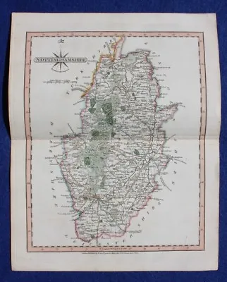 Original Antique Map NOTTINGHAMSHIRE John Cary 1809 • £25