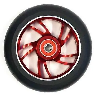 BulletProof Scooter Wheel Metal Alloy Core 110mm ABEC 9 Bearings ANODIZED RED • $22.64