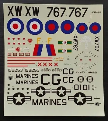 Revell | No. 4718 | 1:32 Hawker Harrier Decals  • $12