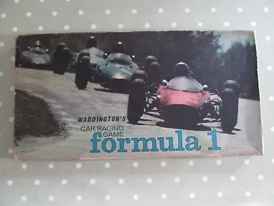 £25 • Buy Vintage Formula 1 Board Game By Waddingtons Formula One Car Racing 1964 Complete