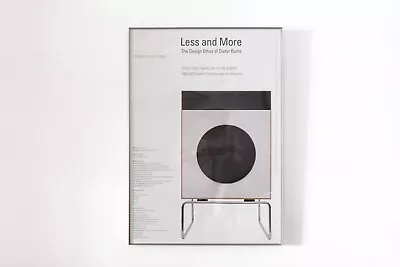 £1354.95 • Buy Exhibition  Less And More - Dieter Rams's Design Philosophy  Poster Korea, 2010