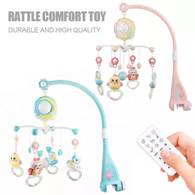 Baby Musical Crib Bed Bell Cot Mobile Stars Dreams Light Nusery Lullaby Toy New • £19.89