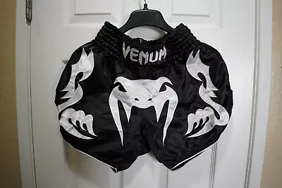 Venum Black  White Sz L MMA Shorts • $24.99