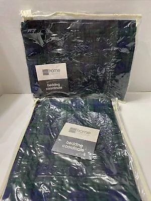 JC Penney Home Collection Blue Green Plaid Window Curtain Valance Mt. Lodge • $19.99