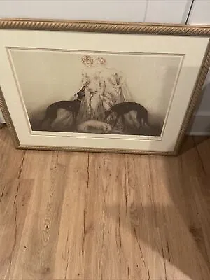 Framed Louis Icart Coursing III Signed Print. 32 X 24 • £530.82