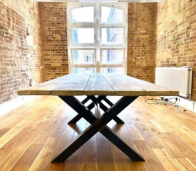 Industrial Boardroom Table Office Conference Meeting Room Restaurant Table X Leg • £1200