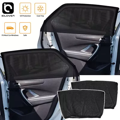 2 Car Window Sun Shade Side Cover Curtain Privacy Screen Mesh Baby UV Protection • $10.99