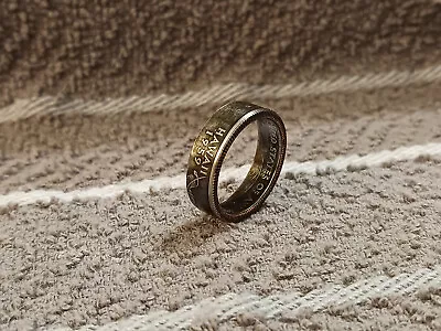 Hawaii Handcrafted Washington Quarters Coin Ring Size 8  2008 • $13