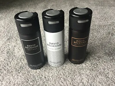 David Beckham Deodrant Body Sprays Instinct Homme & Intimately.150 Mls X 3 • £18.90