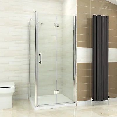 Frameless Shower Enclosure Bifold Door Side Panel And Tray 700/760/800/900/1000 • £148.99