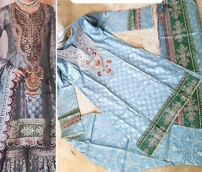 Pakistani  Linen  Shalwar Kameez Stitched Suit  Medium • £15