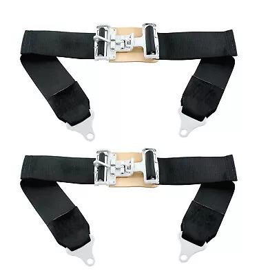 Vintage Era Race Seat Belts Blk Nostalgia Musclecar Hotrod Restomod Pair Lh&rh • $239.95