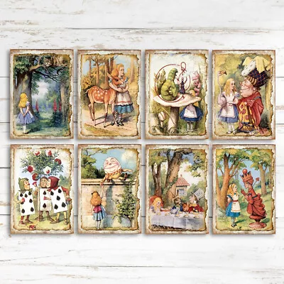 Alice In Wonderland Mini Card Toppers ATC Tags Scrapbook Cardmaking Supplies • £2.80