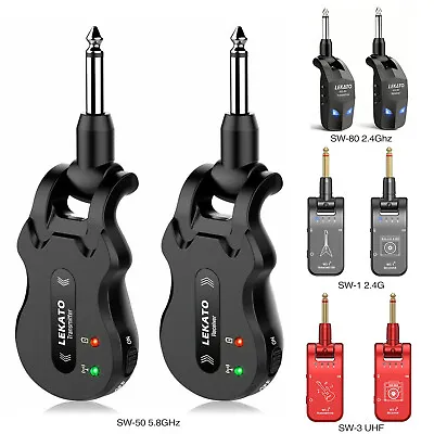 LEKATO UHF Wireless Guitar Transmitter Receiver Digital 2.4Ghz/5.8GHz 2.4G • $38.79