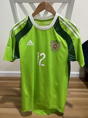 $120 • Buy Russia National Team Match Issue 2014/15 Goalkeeper Jersey Adidas Soccer Lodygin