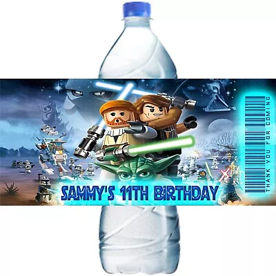 (10) Personalized LEGO STAR WARS Water Bottle Labels Party Favors 2 Sizes • $10.99