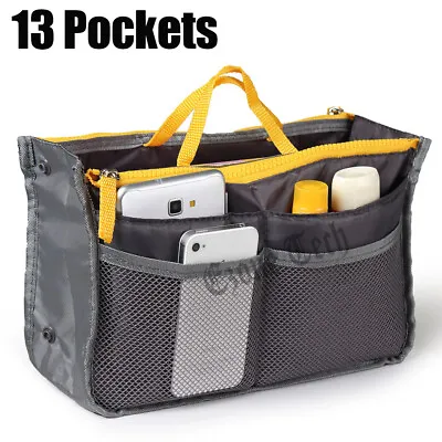 Handbag Organizer Insert Purse Large Liner Organizer Tote Tidy Bag Travel Women • $5.93