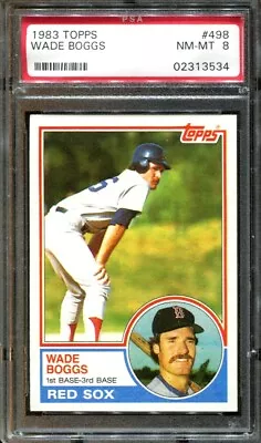 1983 Topps Wade Boggs #498 RC Rookie PSA 8 • $31.99