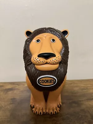Vintage The Original Lion Plastic Cookie Jar Talking Roaring Lion 1999 11  • $21.99