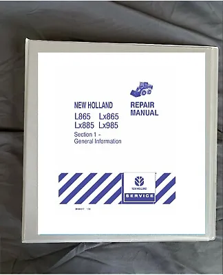 New Holland L865 LX865 LX885 Lx985 Wheeled Skid Shop Service Manual • $79.99