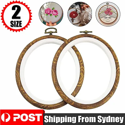 8/15cm Embroidery Hoop Vintage Style Flexi Hoop Hand Embroidery Display Frame AU • $7.95