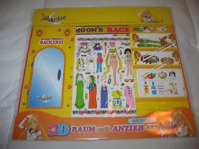 Vintage Sailor Moon Bakery Backerei 3D Sticker Paper Doll Set Germany NEW • $40.47