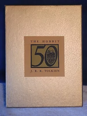 The Hobbit By JRR Tolkien 50th Anniversary Hardback Edition W/Slip Case • £27.67