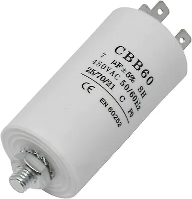 Genuine Universal Tumble Dryer Motor Capacitor 7UF (MFD) SEE DESCRIPTION • £9.39