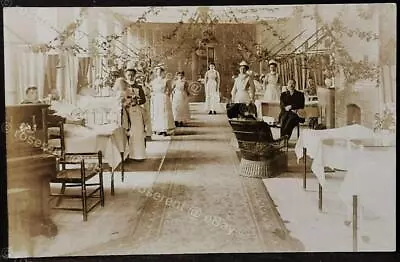 1908 Guys Hospital  - Xmas Interior From A Nurse - London - Real Photo Postcard • £2.99