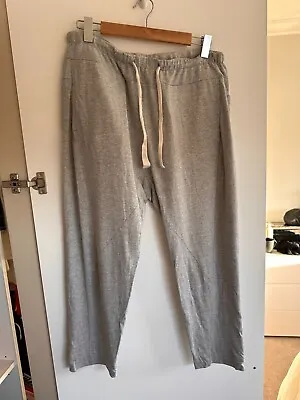 Bassike Grey Trackpants Size Large Womens Harem Paperbag 100% Organic Cotton • $40