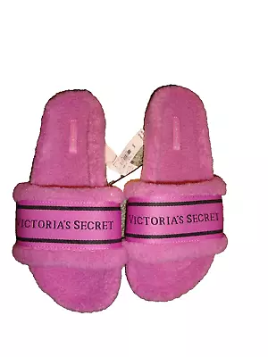 Victoria’s Secret  Slide On Slippers Pink NEW Medium M Flip Flop Style Open Toe • $9.99