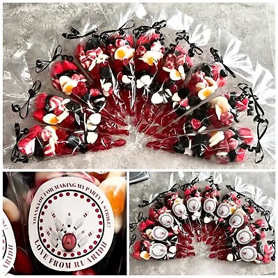 Large Pre-Filled Bowling Bowl Theme Personalised Party Sweet Cones Sticker • £1.90